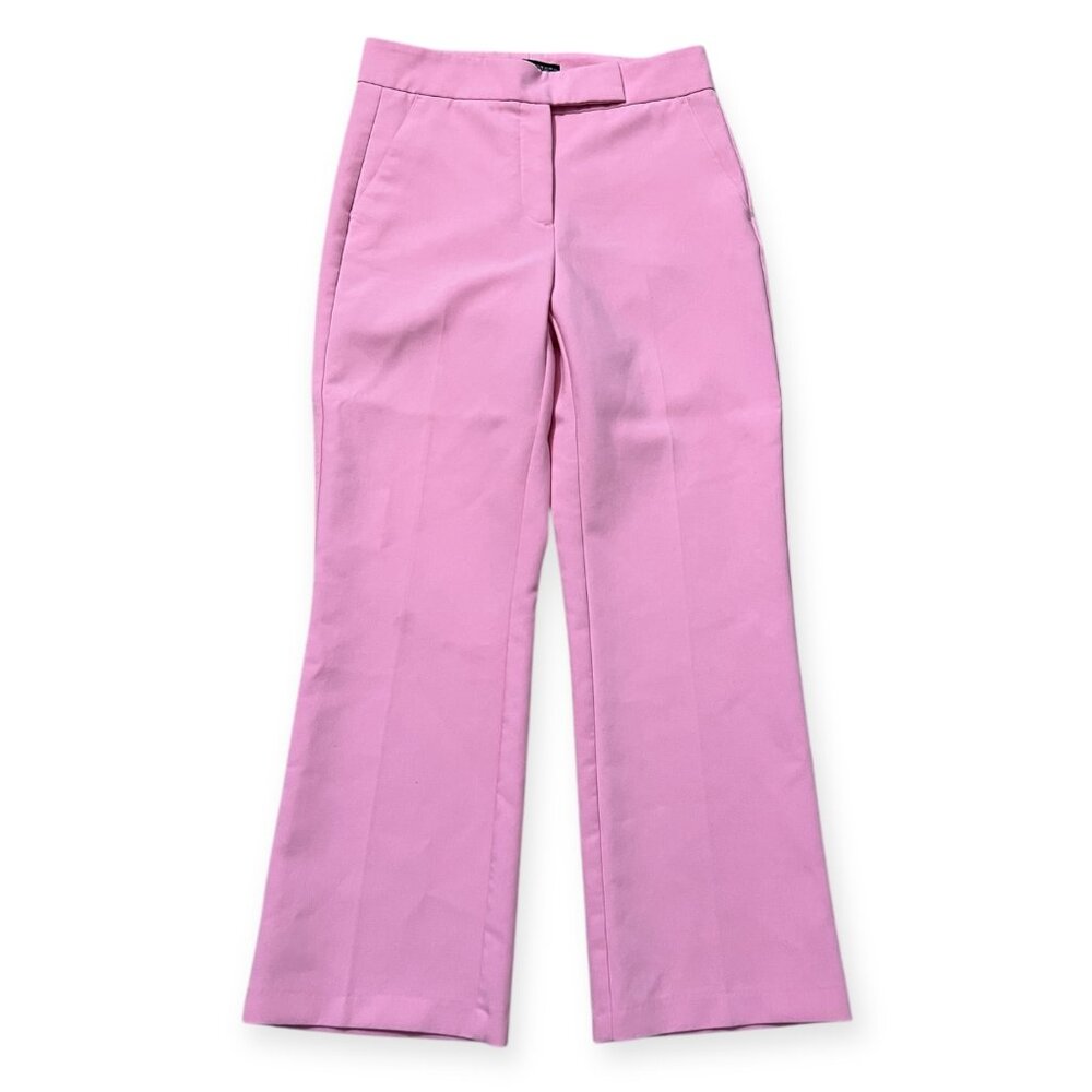 ZARA Pink Straight Leg Pants Women’s M High Rise Barbiecore Career Trouser